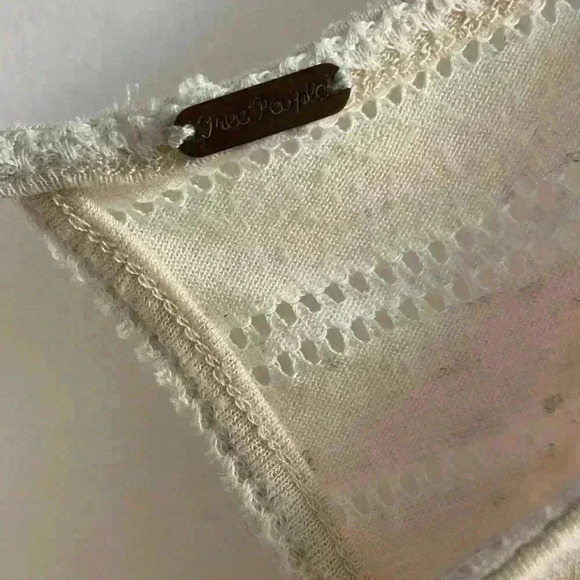 Free People Azalea Eyelet Blouse Large Slouchy Crochet Elastic Waist - Picture 9 of 10